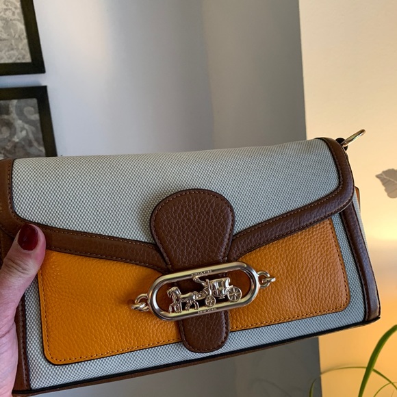 Authentic COACH 1941 Leather/Canvas magnetic flap shoulder/satchel/Crossbody - Picture 14 of 16